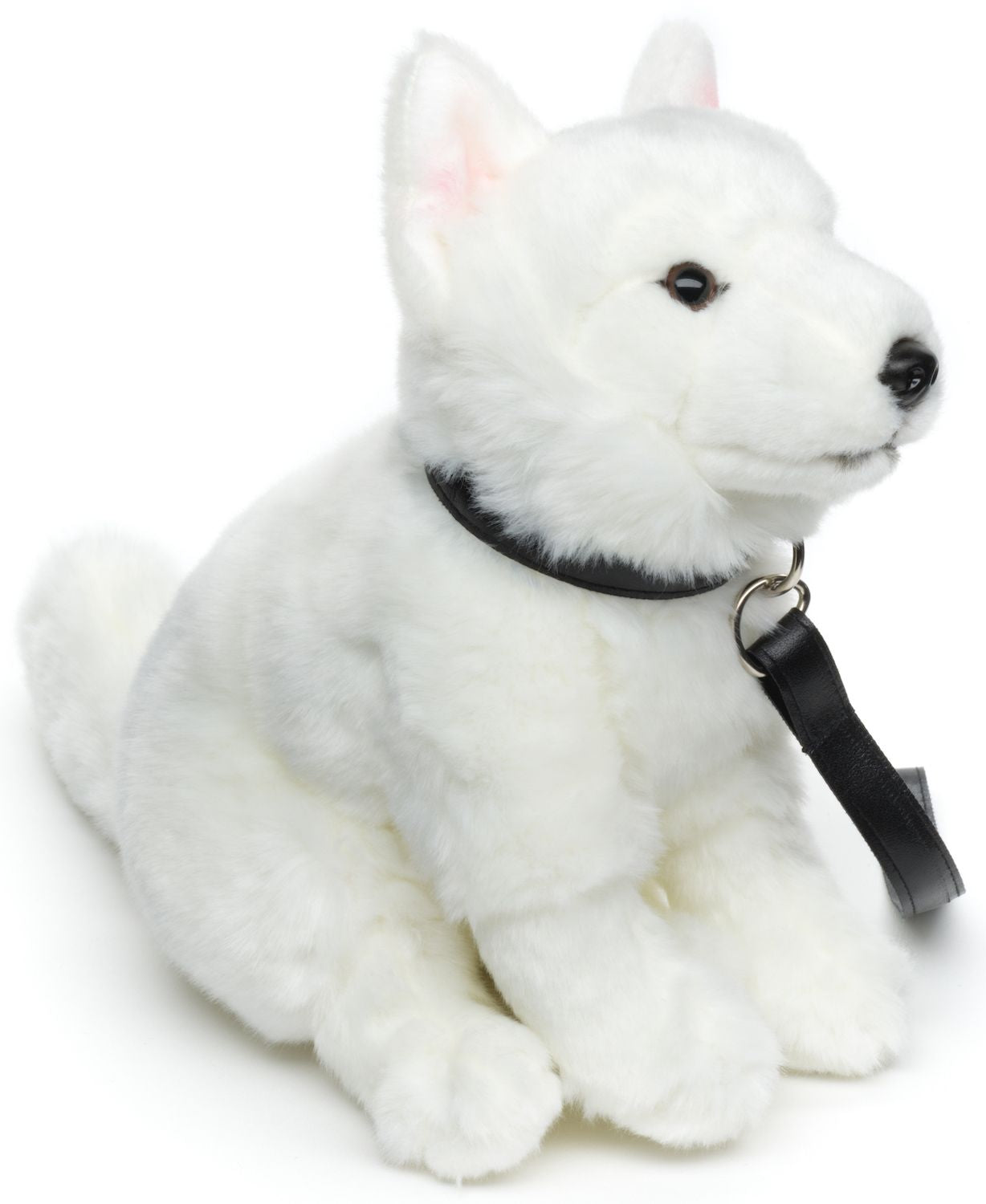 Weißer Schäferhund mit Leine - 26 cm
