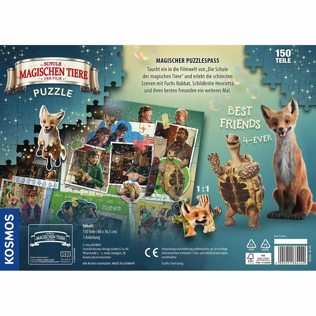 Puzzle zum Film — Best Friends -150 Teile- Die Schule der magischen Tiere - Kosmos