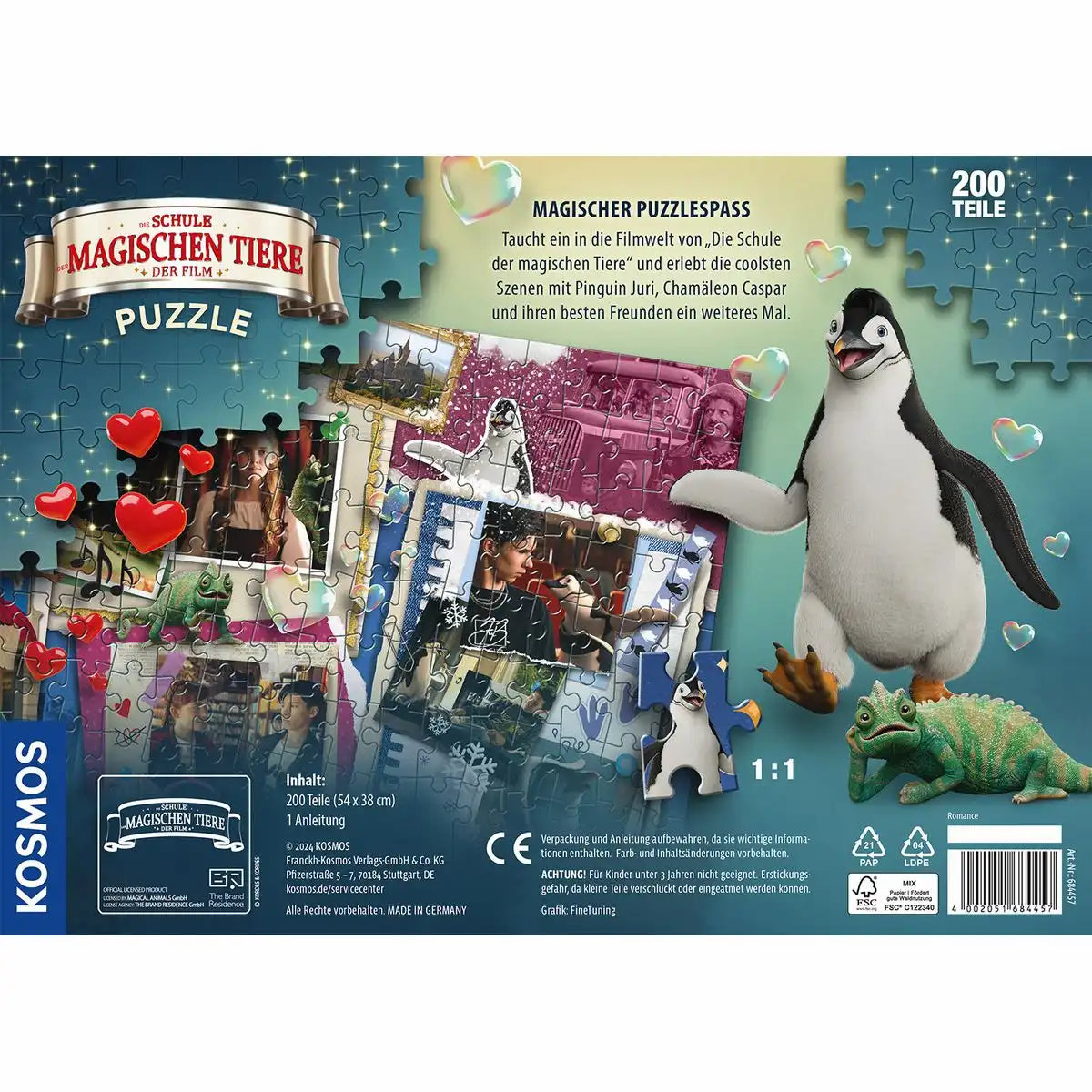 Puzzle zum Film – Romance - Schule der magischen Tiere - 200 Teile - Kosmos