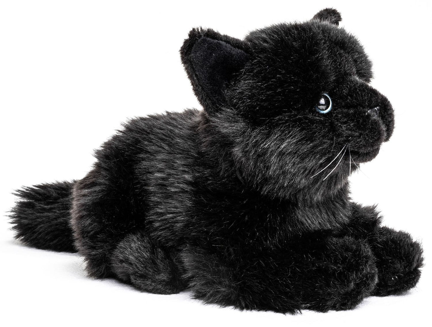 Katze, liegend (schwarz) - 20 cm