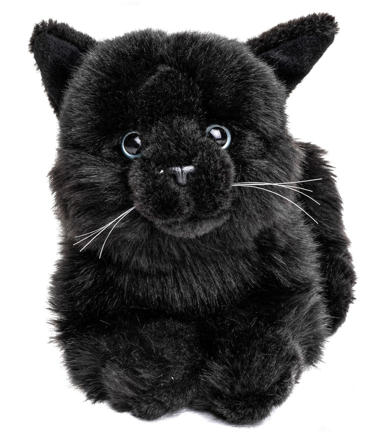 Katze, liegend (schwarz) - 20 cm