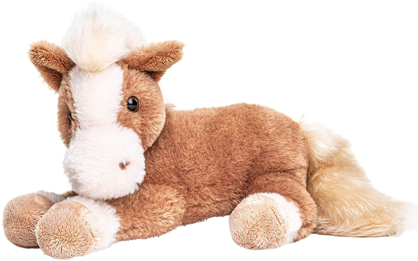 liegend Pferd als Kuscheltier (braun) - 28 cm