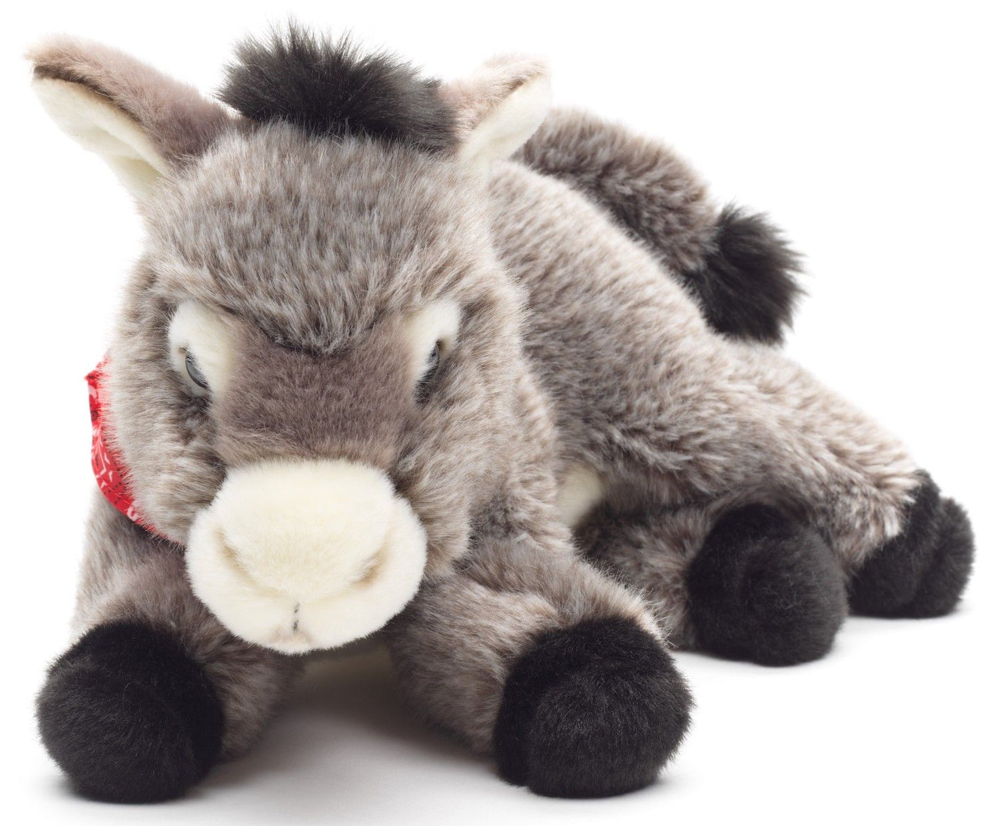 Esel mit Halstuch, liegend - 28 cm