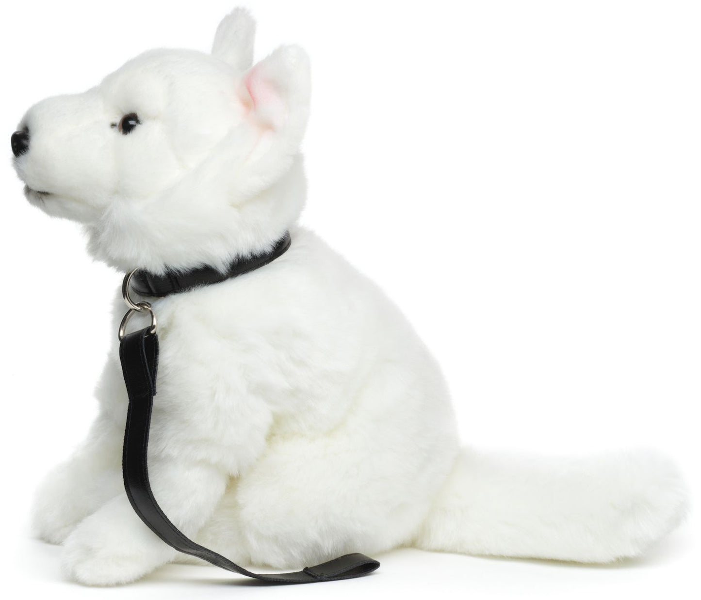 Weißer Schäferhund mit Leine - 26 cm