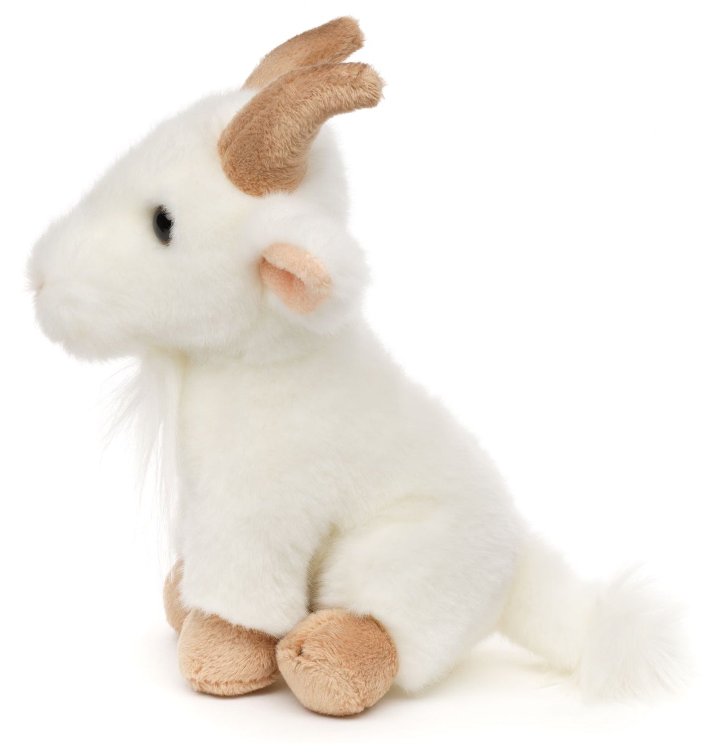 Bergziege Plushie weiß, stehend - 14 cm