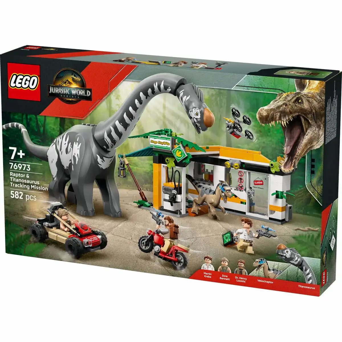 LEGO Jurassic World Raptor& Titanosaurus: Große Fährtensuche 76973