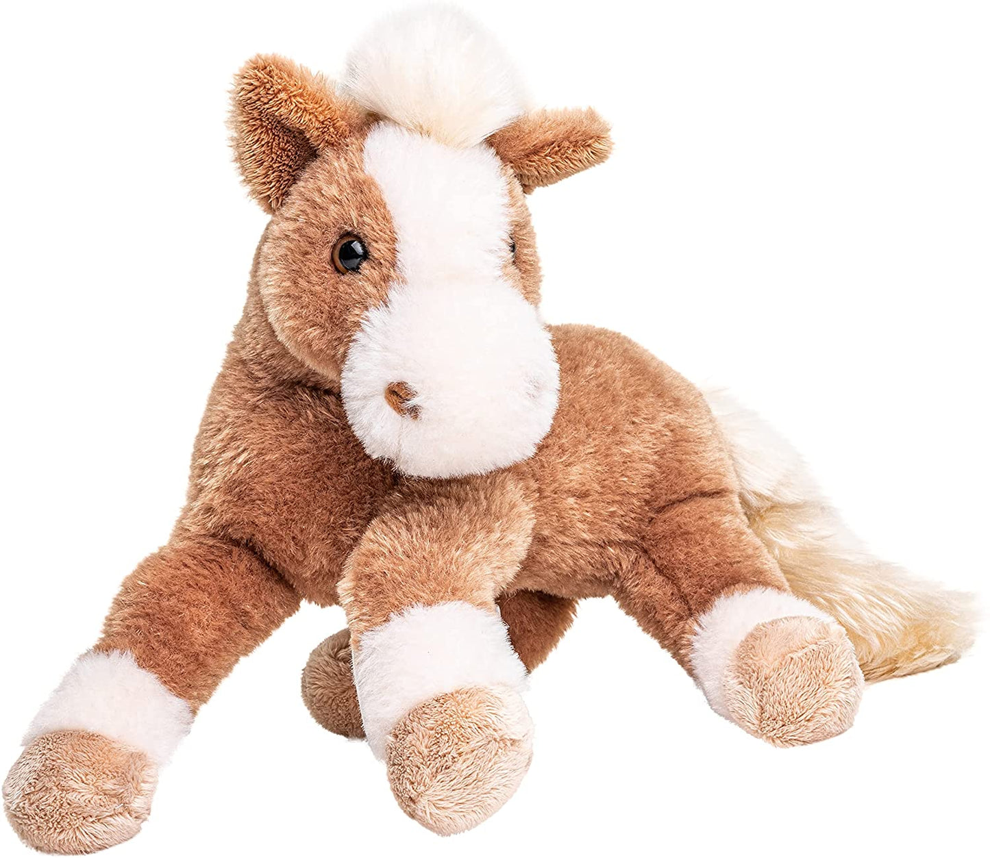liegend Pferd als Kuscheltier (braun) - 28 cm