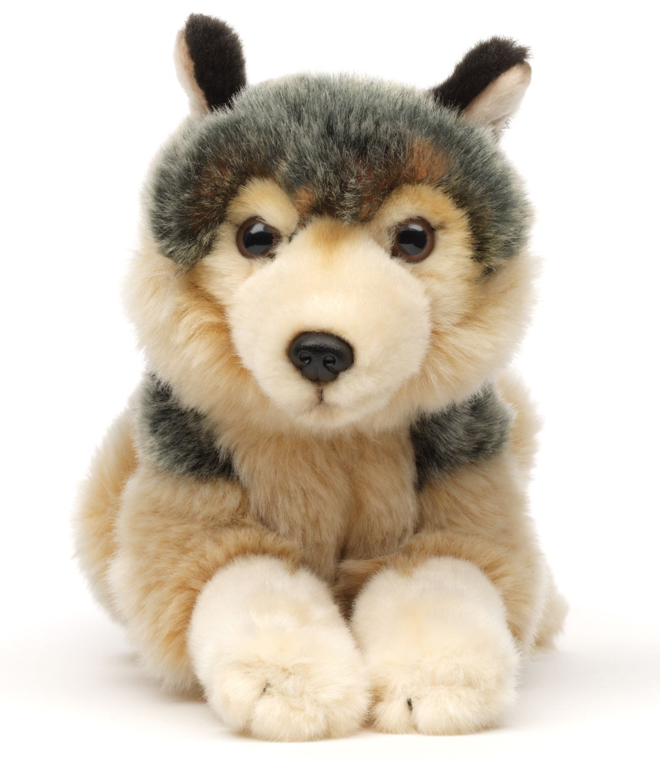 Grauwolf, liegend - 22 cm