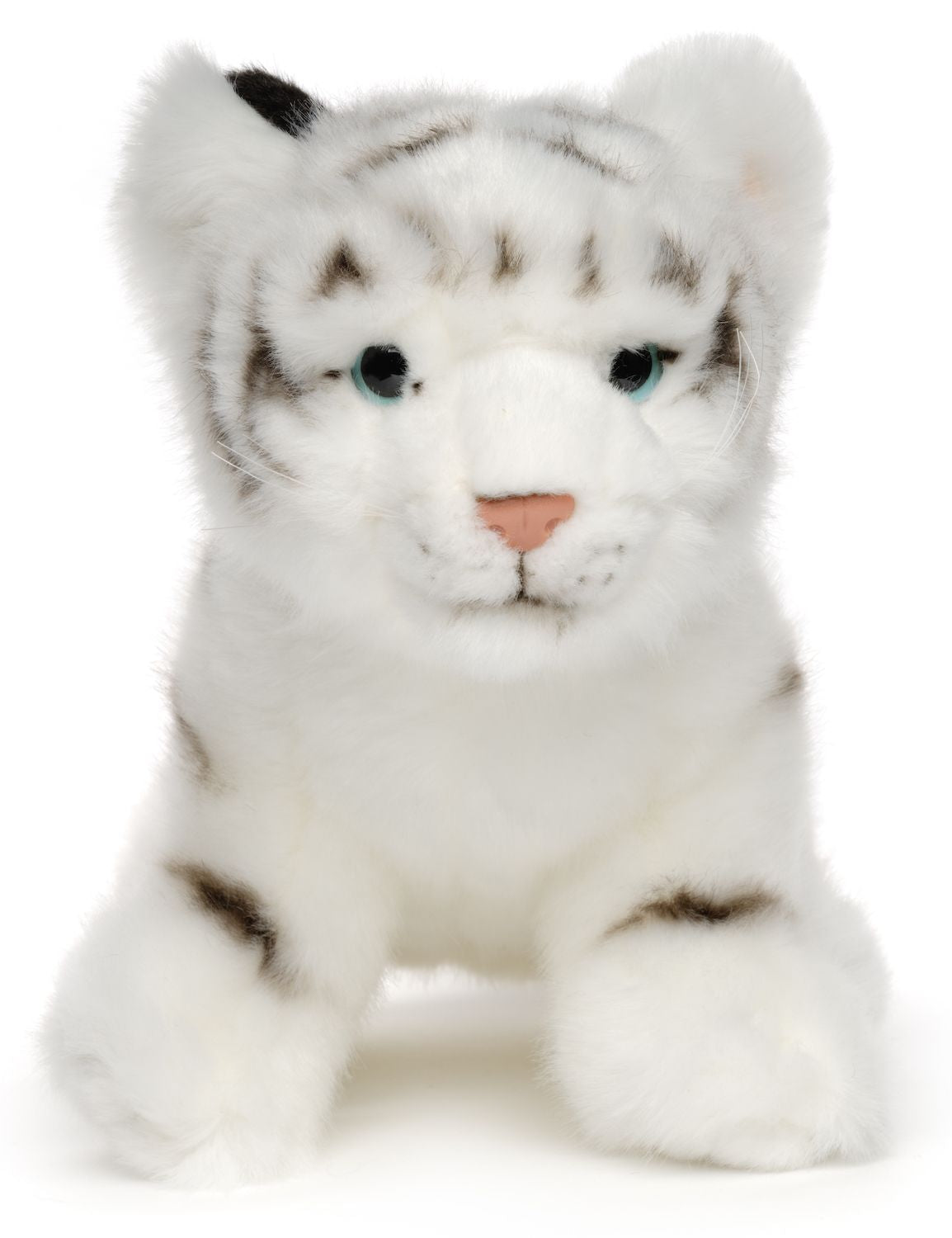 Weißer Tiger Baby, sitzend - 24 cm - Unitoys - Plüsch - weich - GPSR geprüft