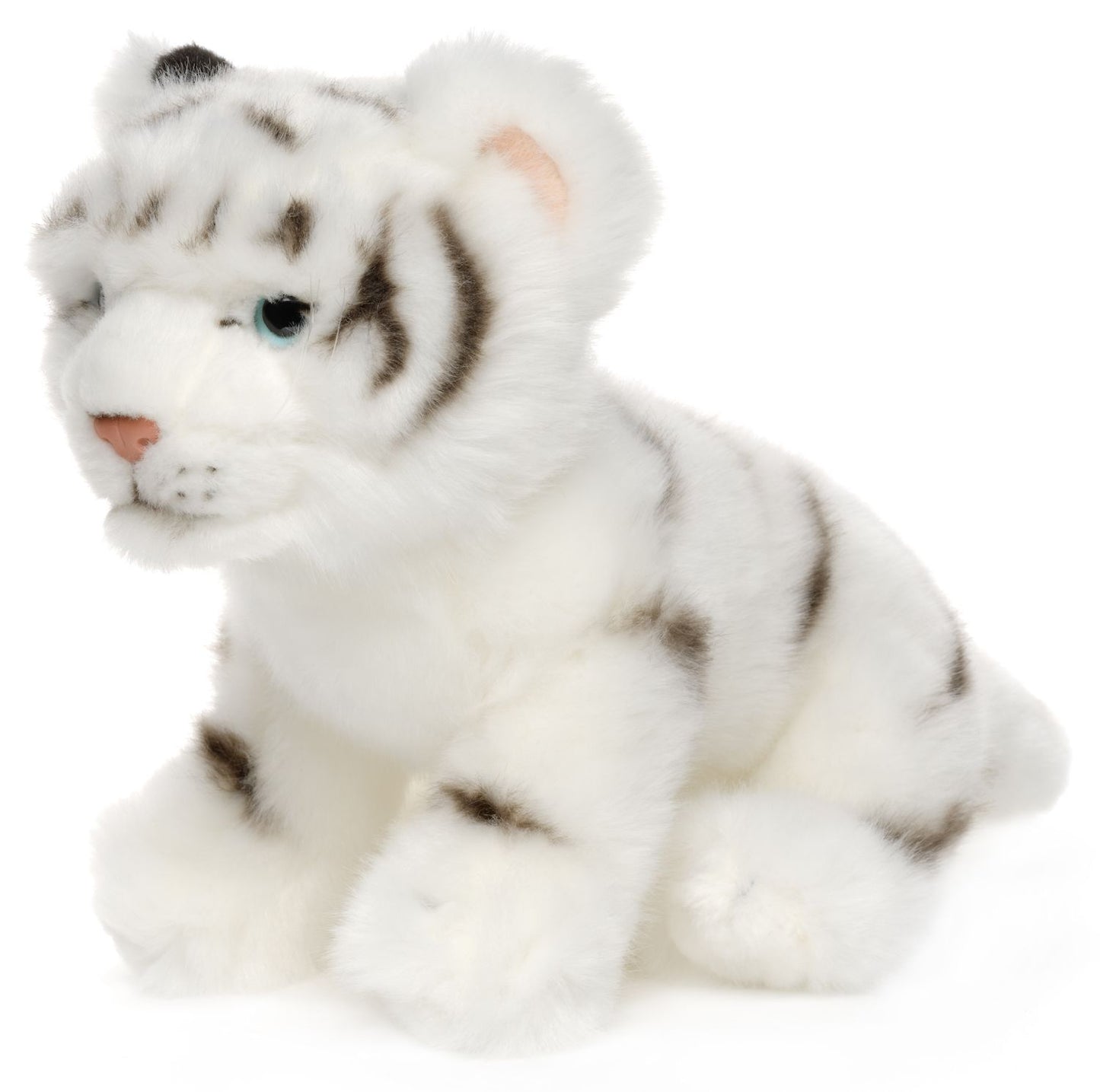 Weißer Tiger Baby, sitzend - 24 cm - Unitoys - Plüsch - weich - GPSR geprüft