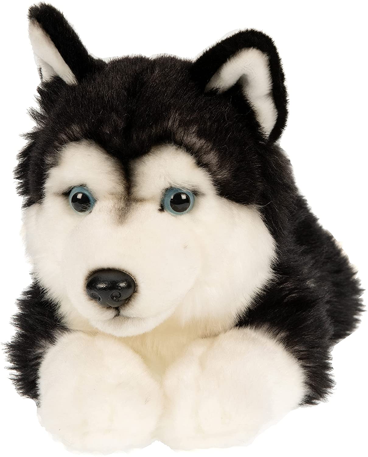 Husky schwarz, liegend - 41 cm