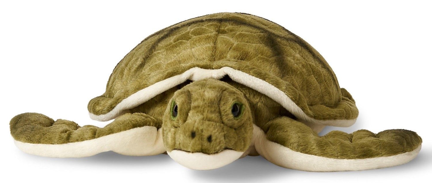 Grüne Meeresschildkröte - 34 cm - Unitoys - Kuscheltier - recyceltes Plüsch - GPRS