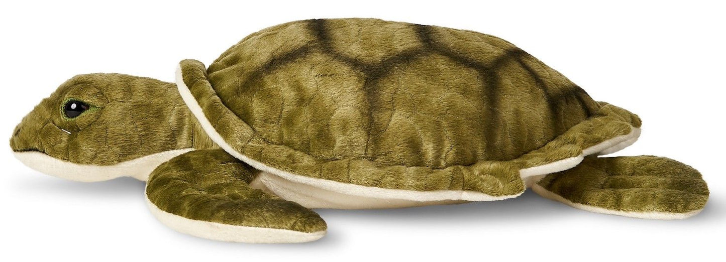 Grüne Meeresschildkröte - 34 cm - Unitoys - Kuscheltier - recyceltes Plüsch - GPRS