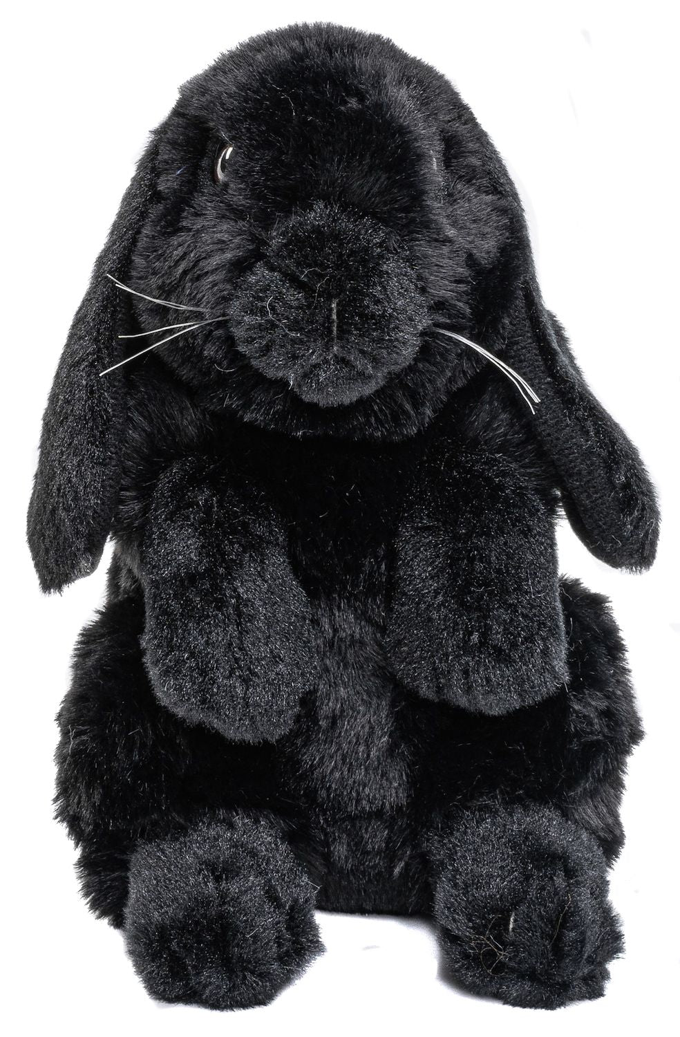 Widderkaninchen, sitzend (schwarz) - 19 cm