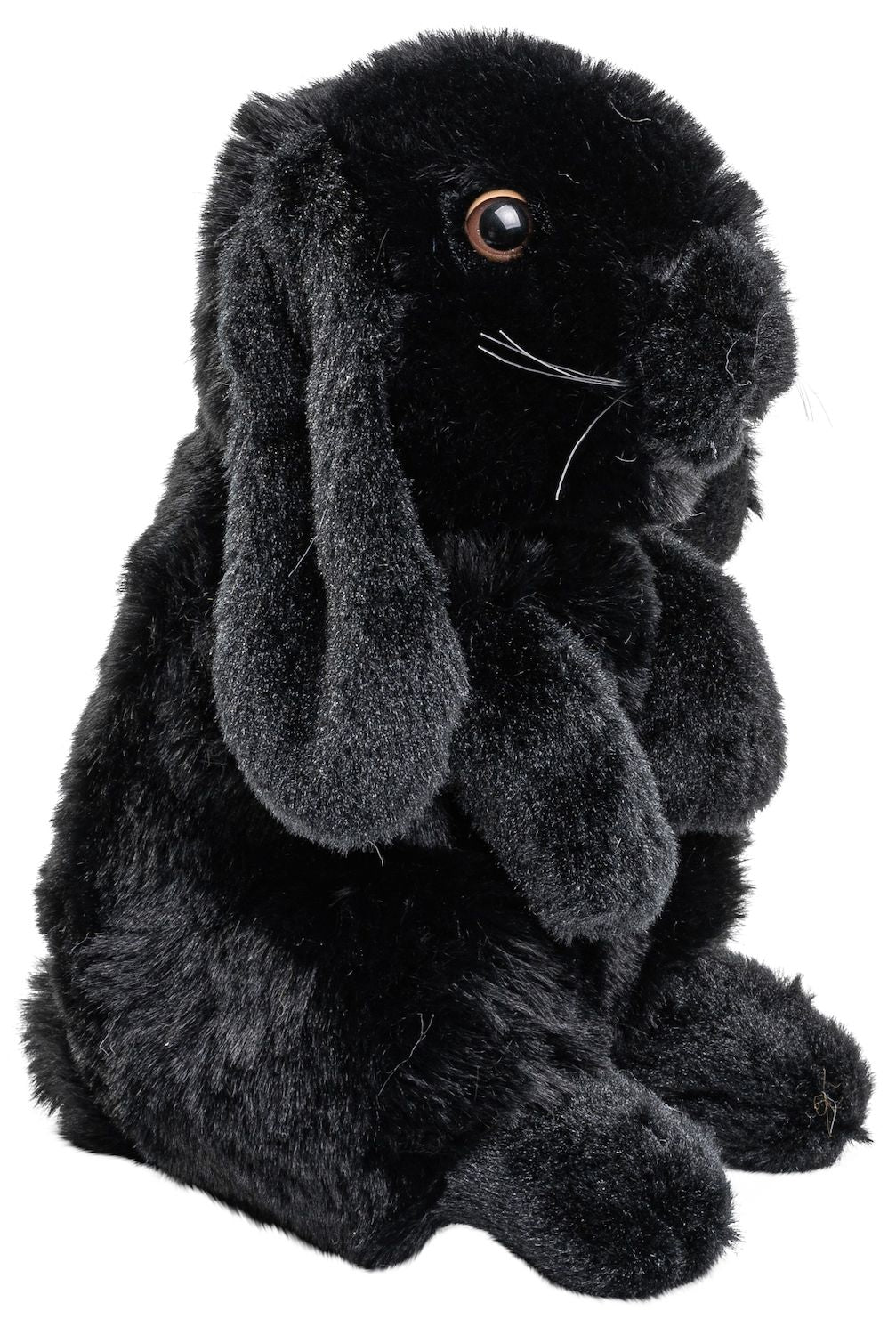 Widderkaninchen, sitzend (schwarz) - 19 cm