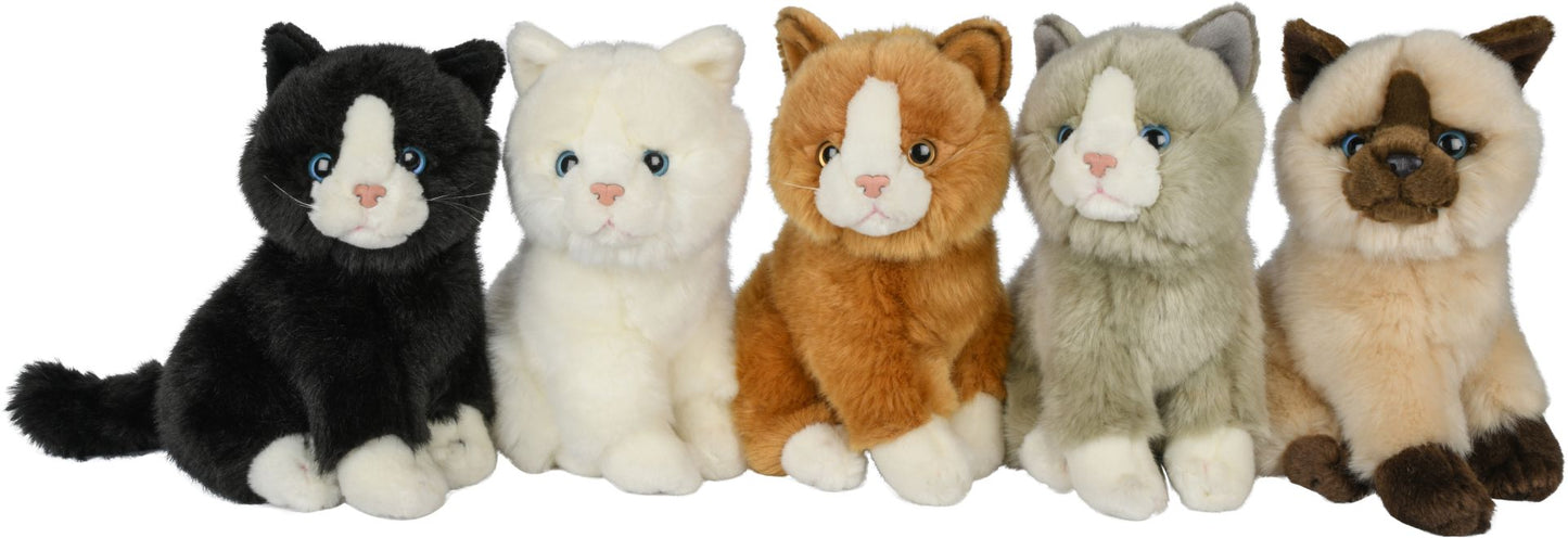 Katze weiß, sitzend - 21 cm