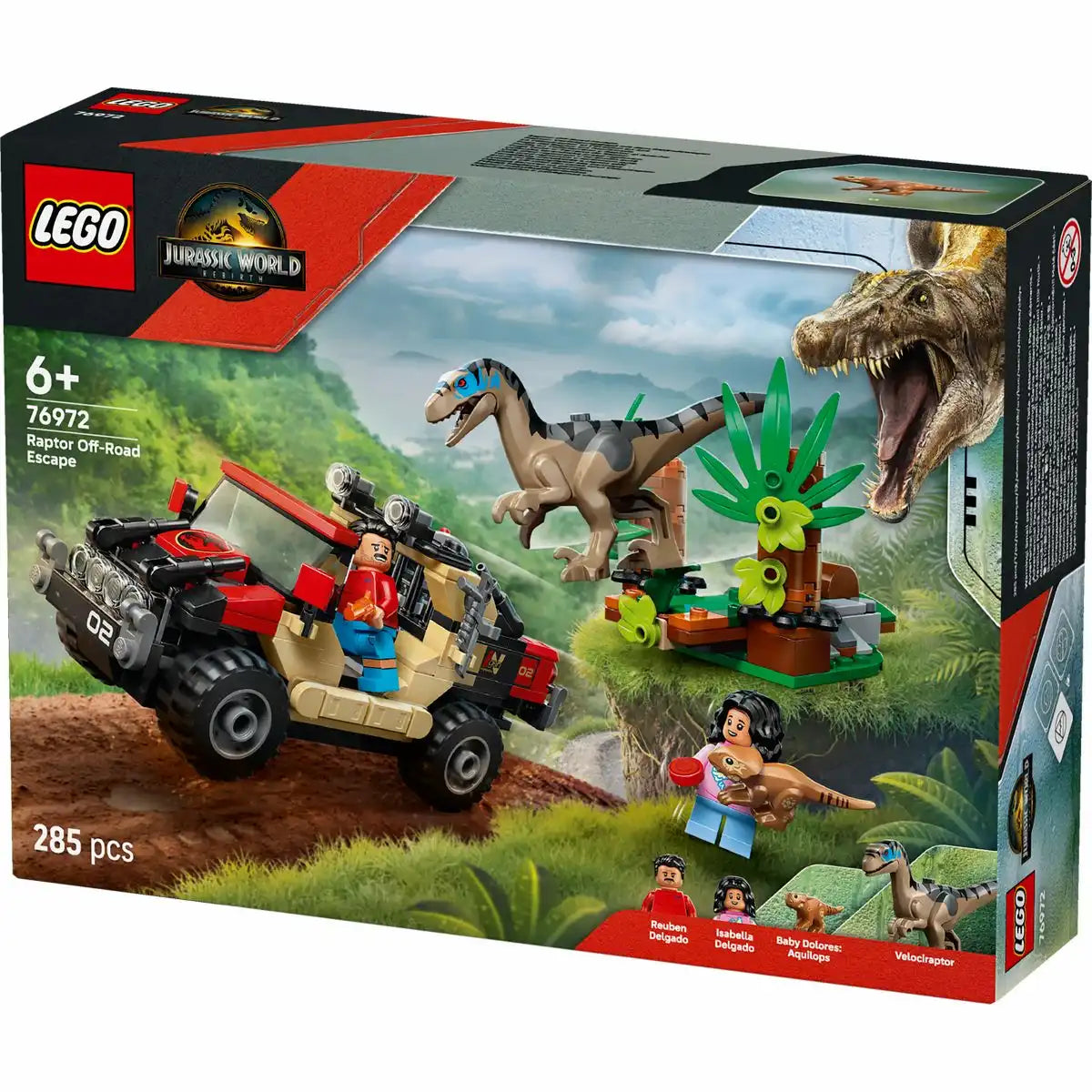 LEGO Jurassic World Raptor: Verfolgungsjagd mit dem Geländewagen 76972