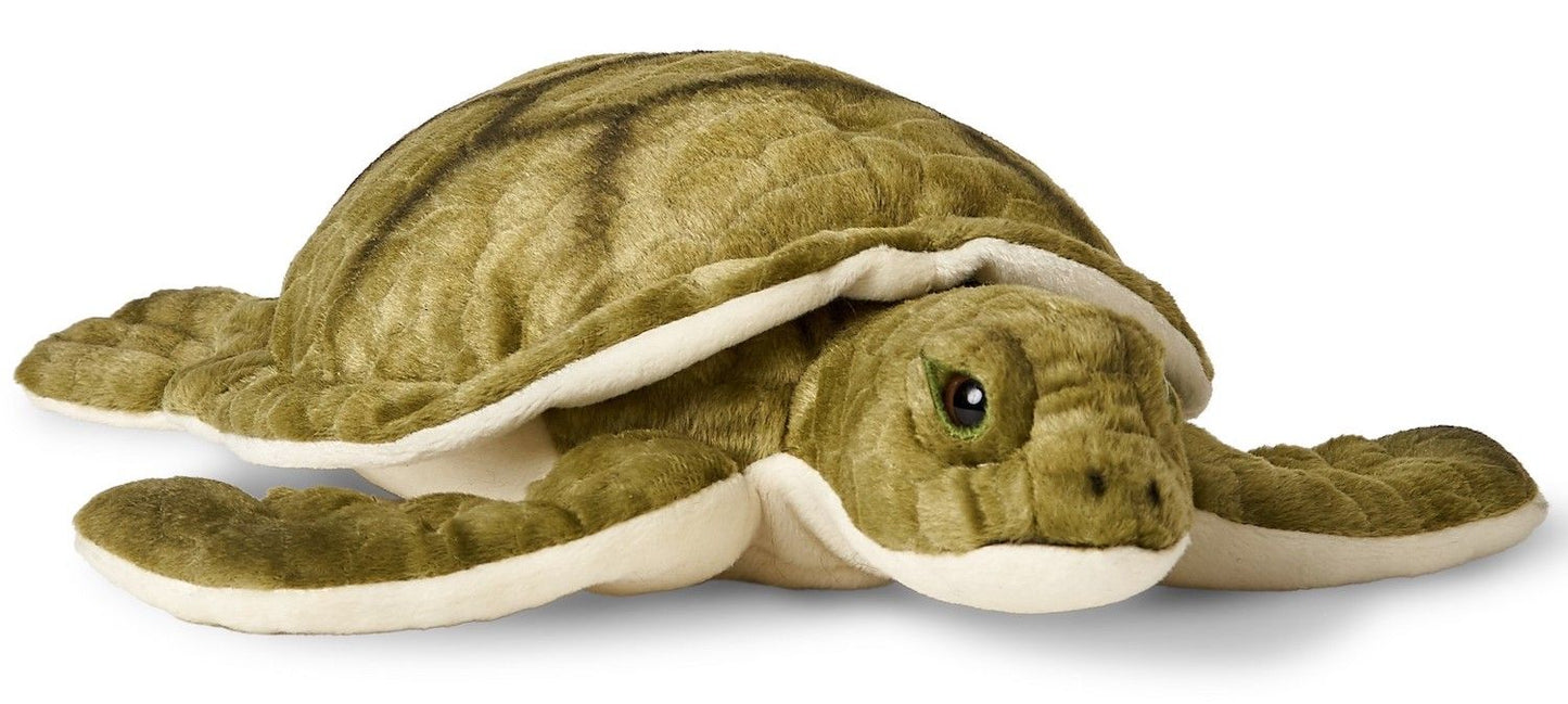 Grüne Meeresschildkröte - 34 cm - Unitoys - Kuscheltier - recyceltes Plüsch - GPRS