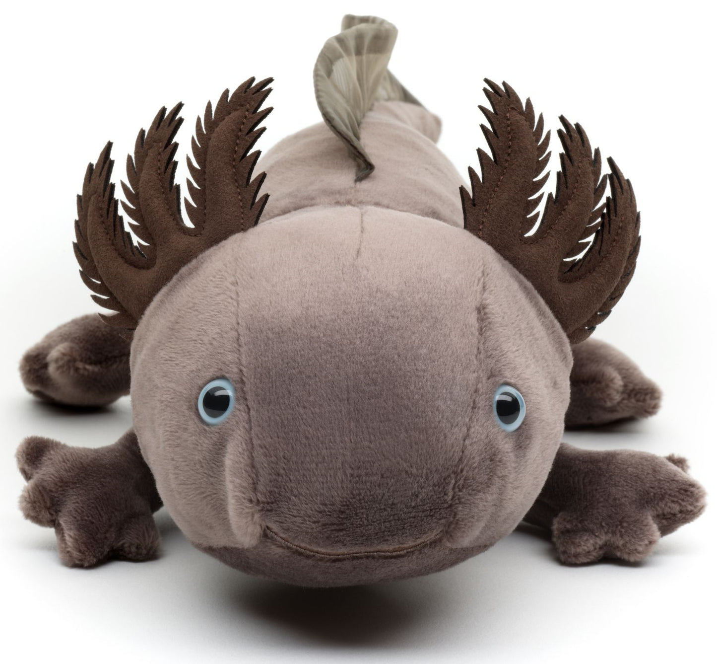 Axolotl (braun-grau) - 32 cm - Unitoys - Kuscheltier - Plüsch - GPSR geprüft