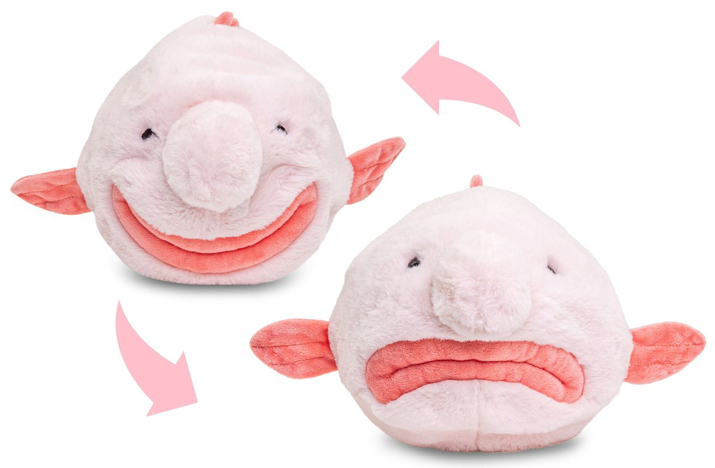 Blobfisch - Flip-Plüschtier (Wende-Plüschtier) - 29 cm - Unitoys - Kuscheltier