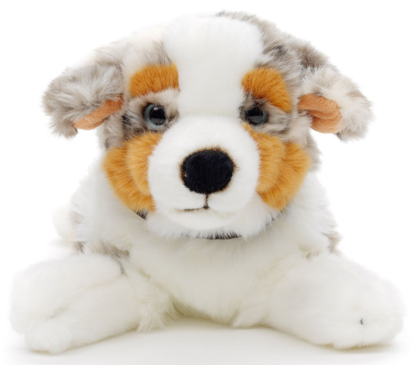 Australian Shepherd mit Halsband 40 cm - Unitoys - Kuscheltier - Hund - Haustier- recyceltes Plüsch - GPRS