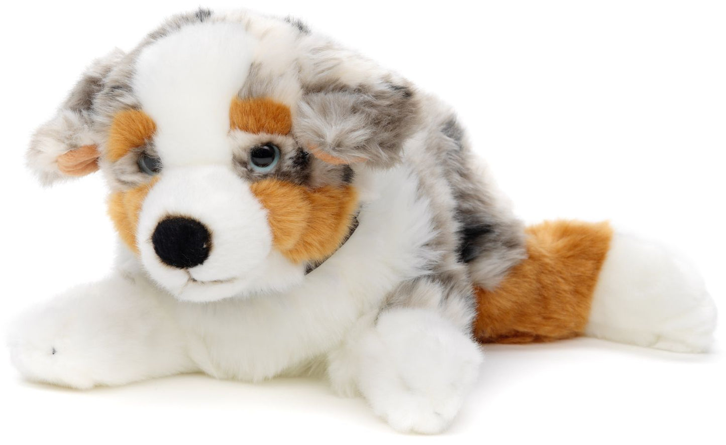 Australian Shepherd mit Halsband 40 cm - Unitoys - Kuscheltier - Hund - Haustier- recyceltes Plüsch - GPRS
