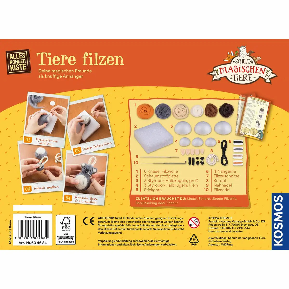 Tiere Filzen - Die Schule der magischen Tiere - Alles Könner Kiste - Kosmos (604684)