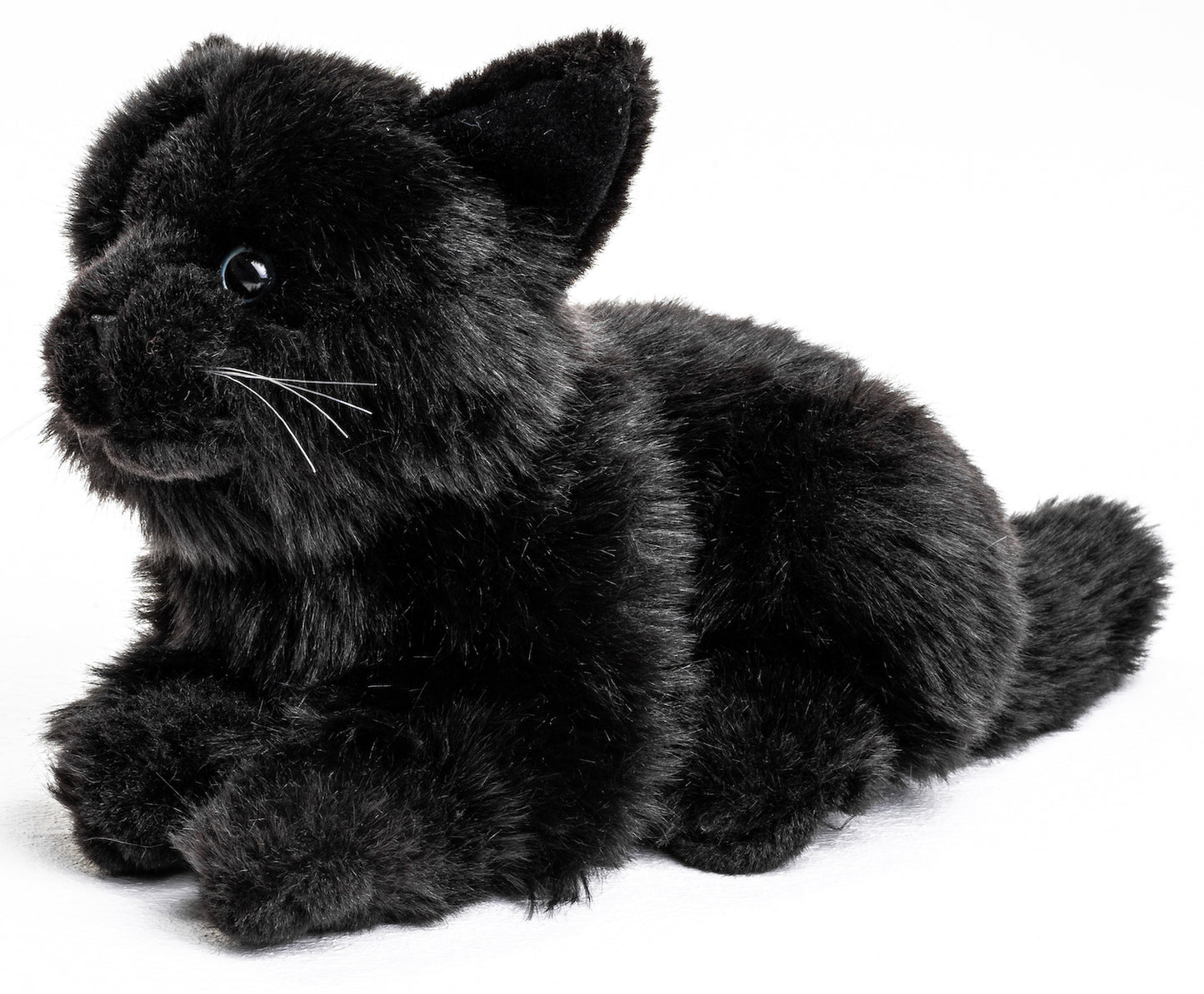 Katze, liegend (schwarz) - 20 cm