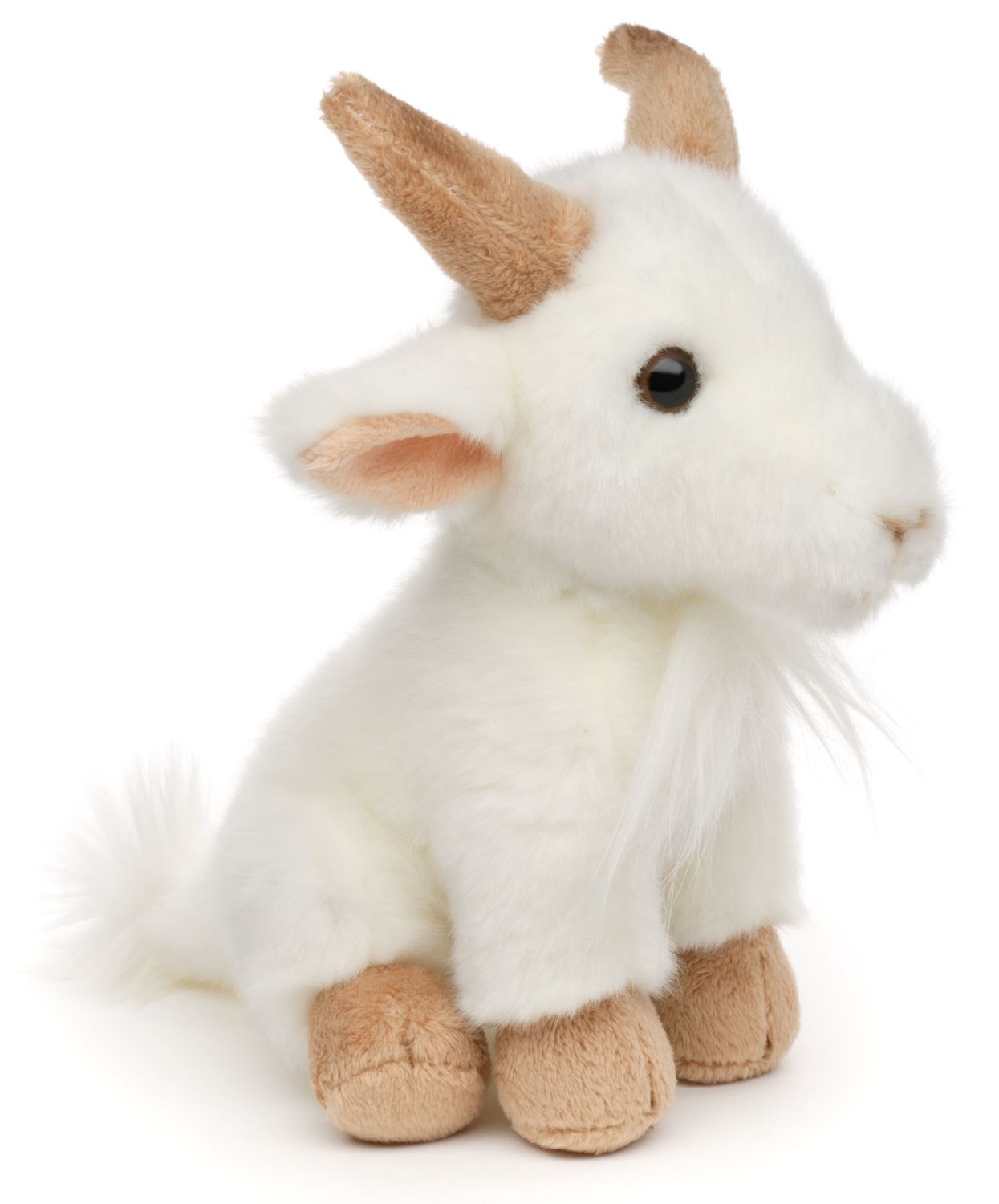 Bergziege Plushie weiß, stehend - 14 cm