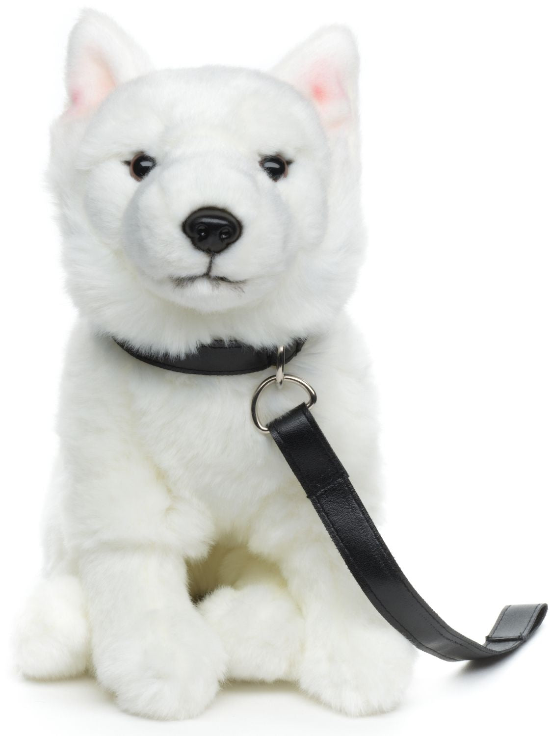 Weißer Schäferhund mit Leine - 26 cm
