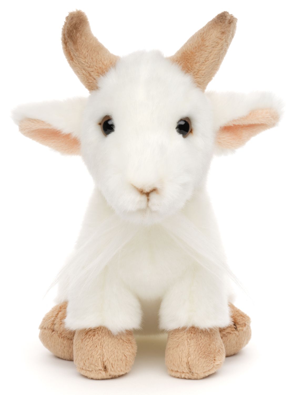Bergziege Plushie weiß, stehend - 14 cm