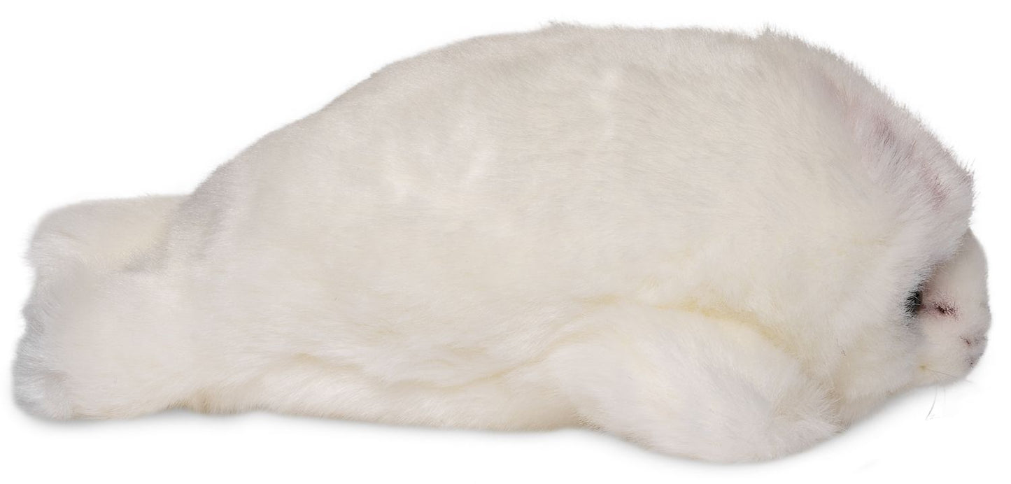 Robbenbaby - weiß -21 cm/ 33 cm (Länge) - Unitoys - Kuscheltier - Robbe/ Seehund