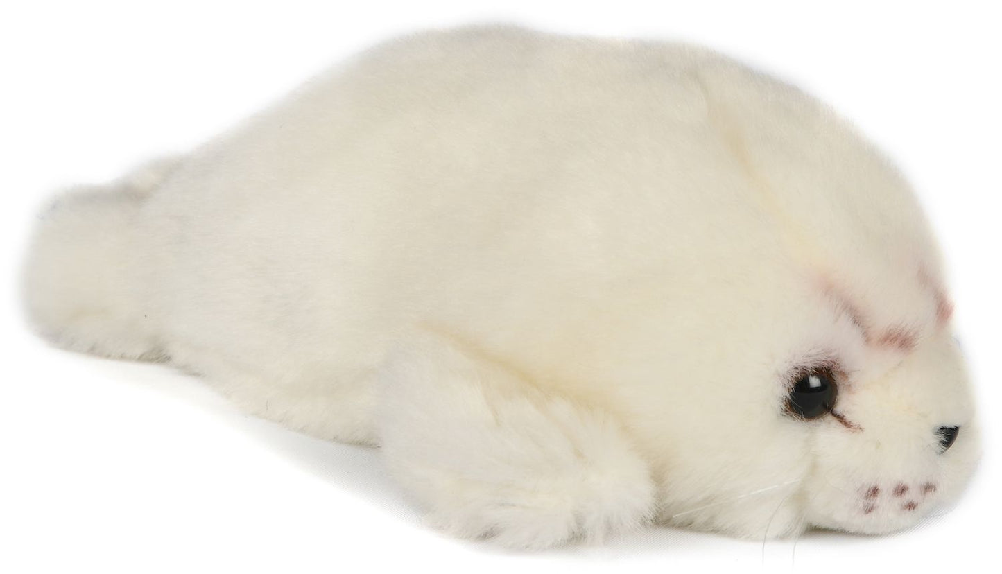 Robbenbaby - weiß -21 cm/ 33 cm (Länge) - Unitoys - Kuscheltier - Robbe/ Seehund