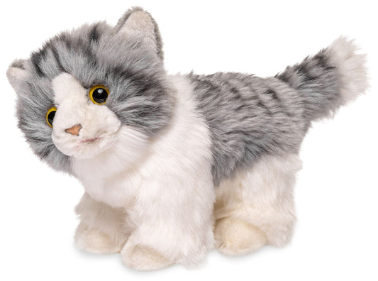 Kätzchen grau-weiß - 18 cm