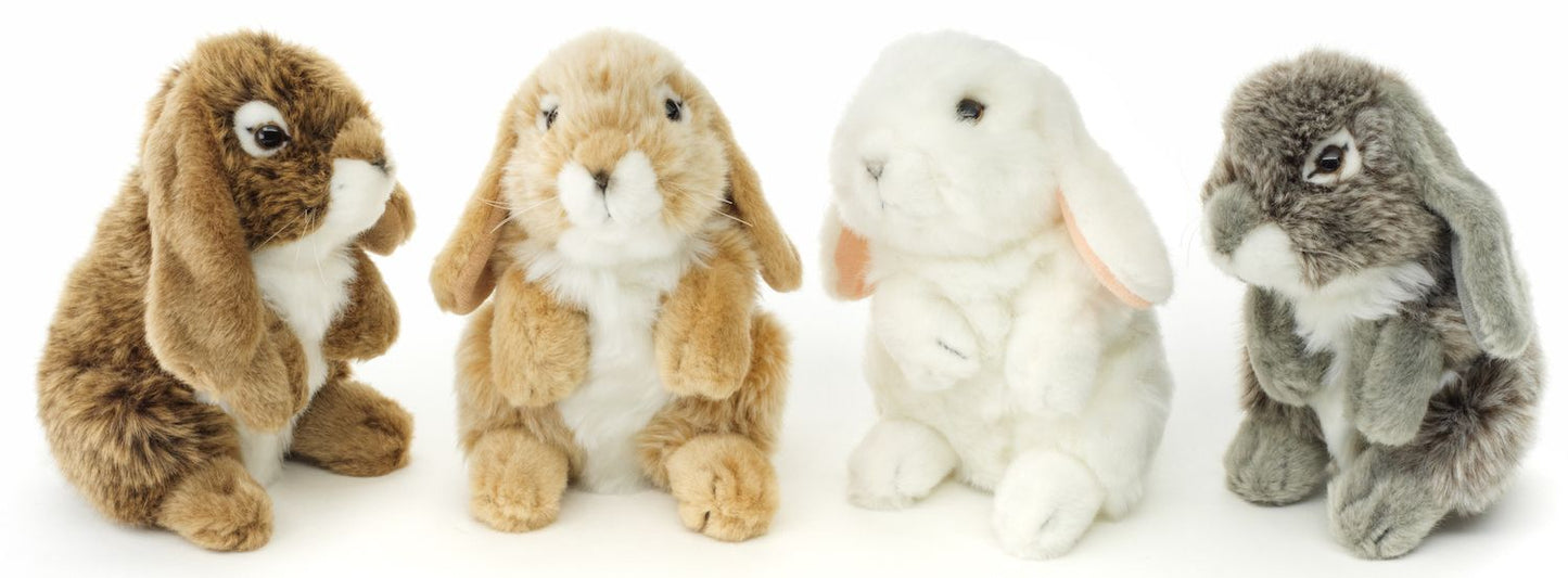 Widderkaninchen, stehend (weiß) - 18 cm
