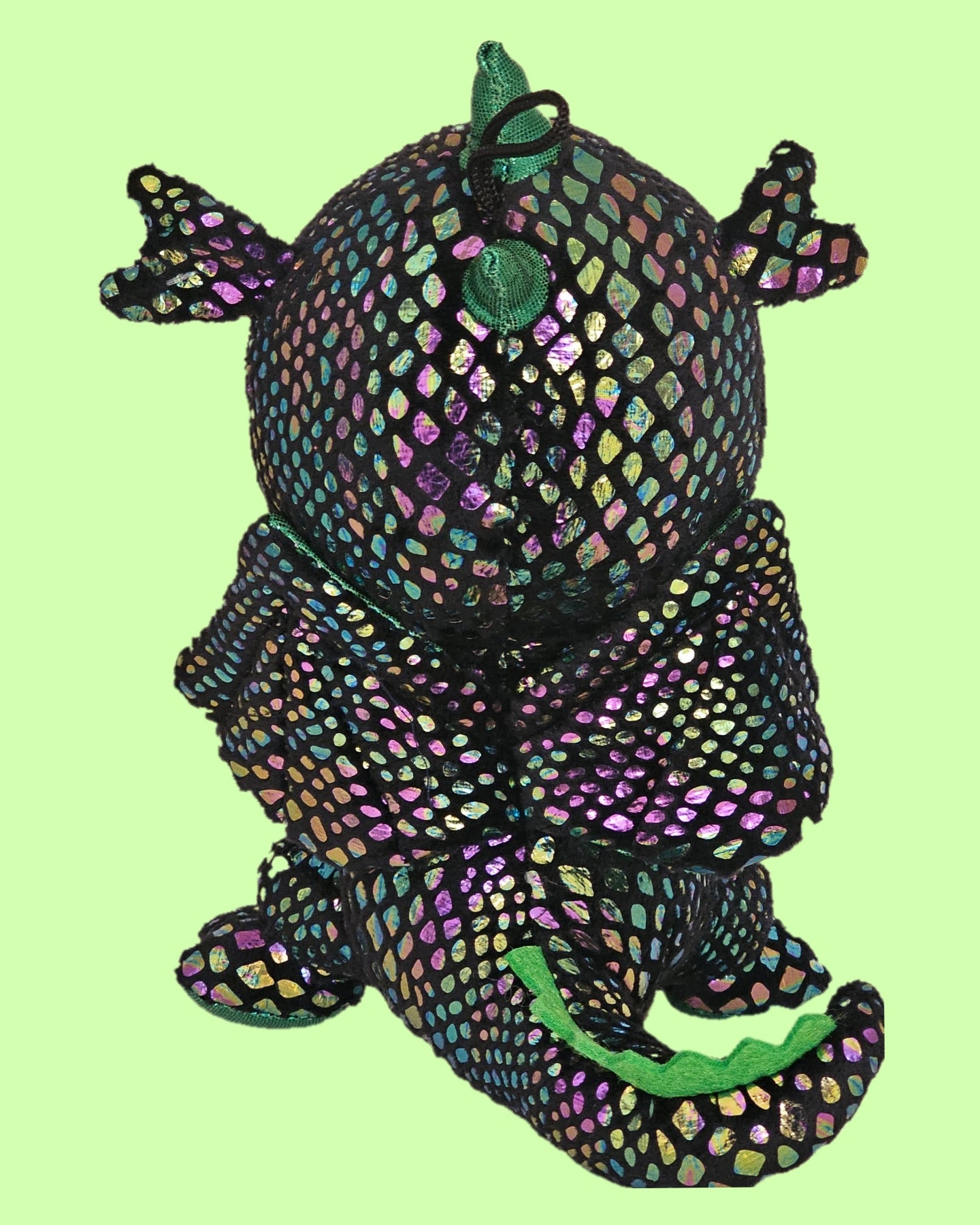 Drache 20 cm Morgenroth Glitzerdrache schwarz