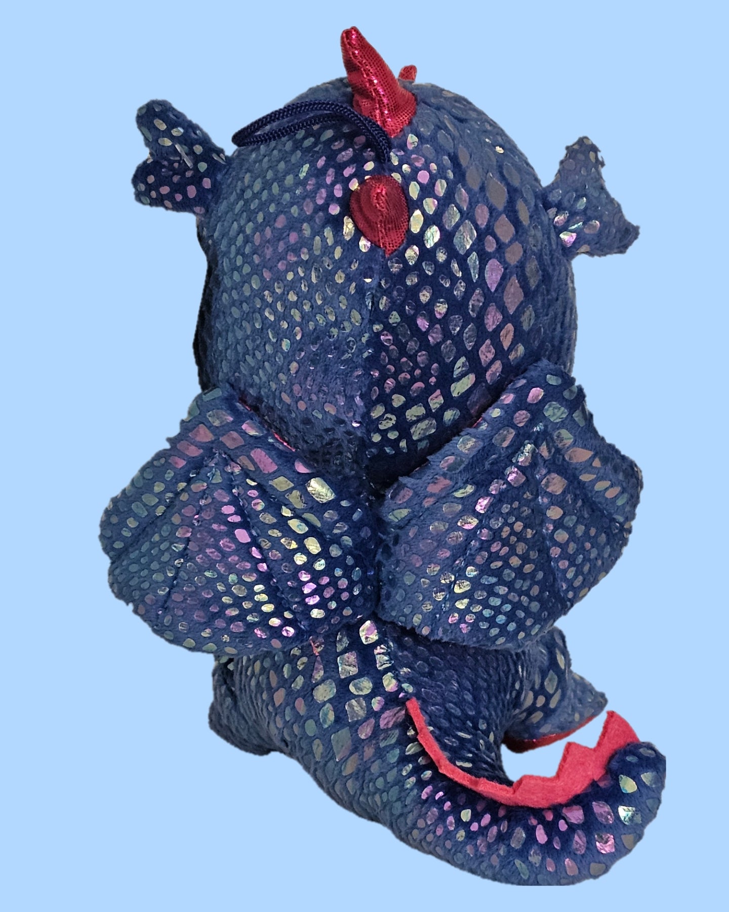 Drache 20 cm Morgenroth Glitzerdrache blau