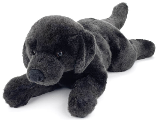 Labrador schwarz, liegend - 40 cm - Unitoys - Kuscheltier - Hund - Haustier-  recyceltes Plüsch - GPRS