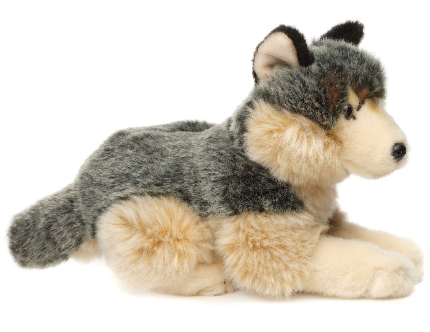 Grauwolf, liegend - 22 cm