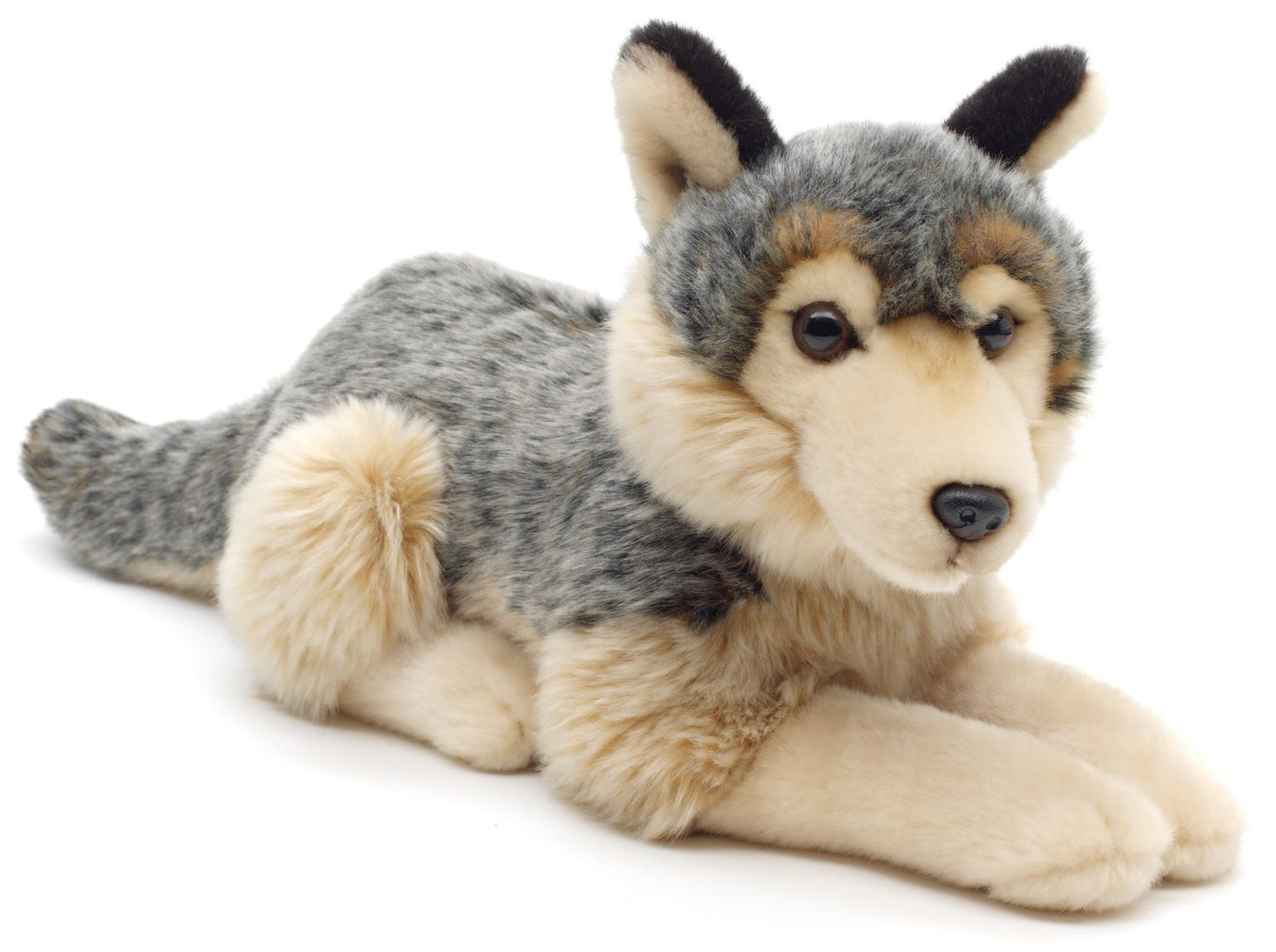 Grauwolf, liegend - 30 cm