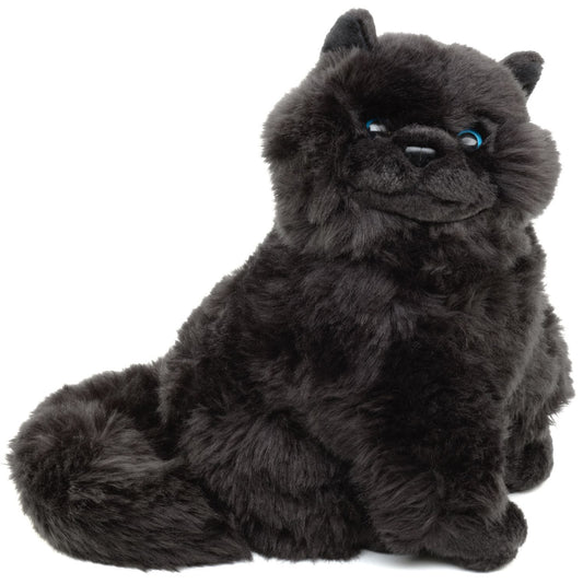 Perserkatze schwarz, sitzend - 25 cm