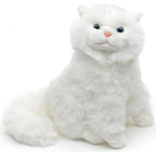Perserkatze weiß, sitzend - 25 cm