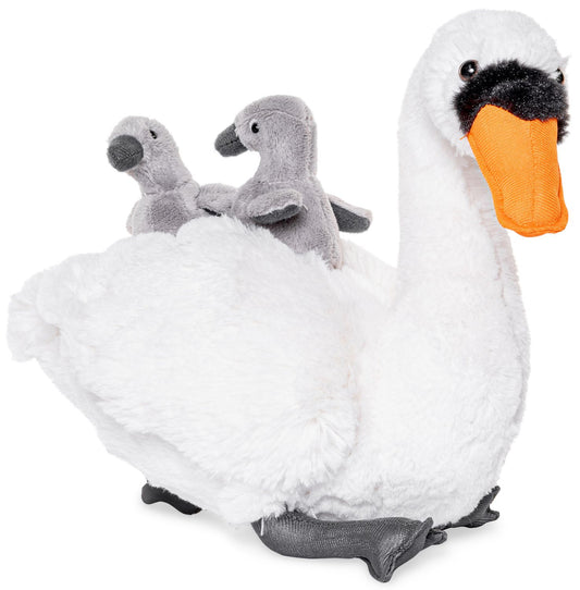 Schwan mit Babys - 24 cm