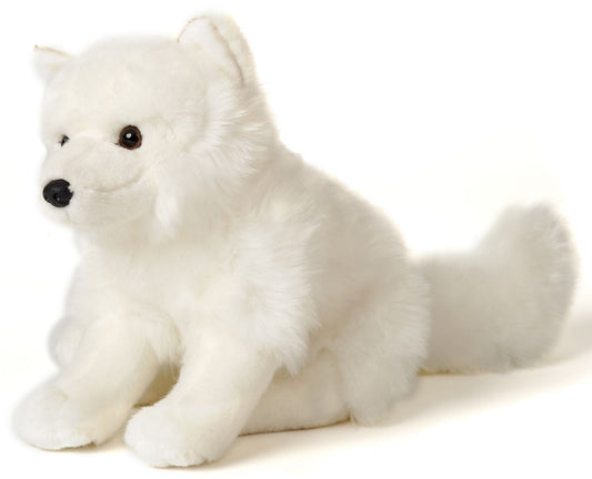 Polarfuchs, sitzend - 23 cm