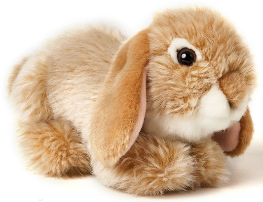 Widderkaninchen, liegend (beige) - 18 cm