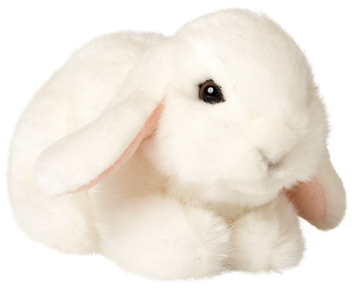 Widderkaninchen, liegend (weiß) - 18 cm