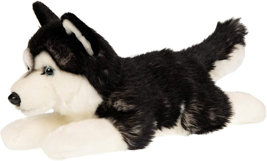 Husky schwarz, liegend - 41 cm