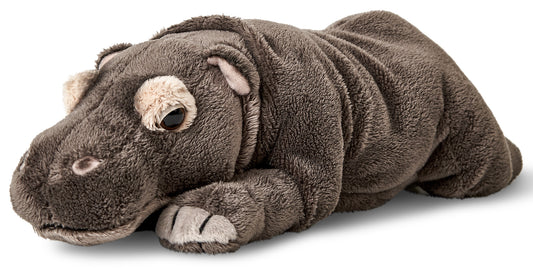 Nilpferd, liegend - 46 cm - Unitoys - Kuscheltier - recyceltes Plüsch - GPRS