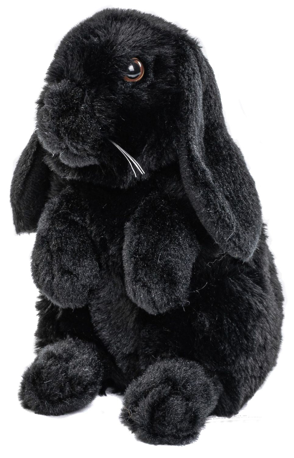Widderkaninchen, sitzend (schwarz) - 19 cm