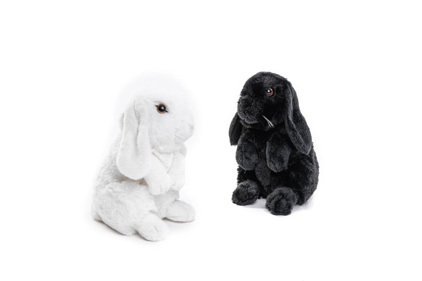 Widderkaninchen, sitzend (schwarz) - 19 cm